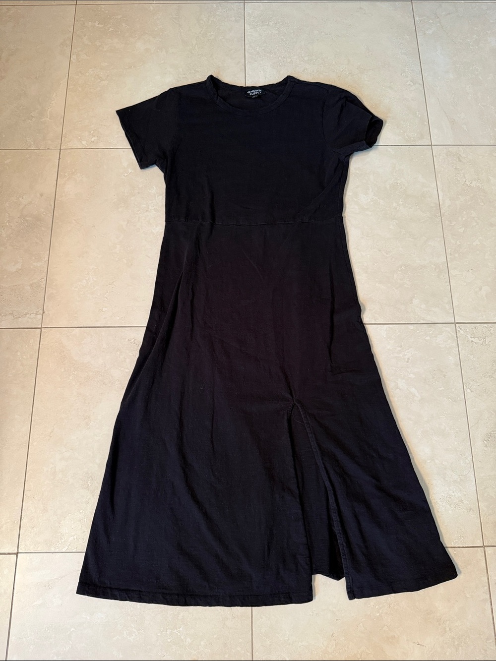 Known Supply 100% Organic Cotton Short-Sleeve Midi Dress Boho Earthy Coastal - Picture 2 of 5